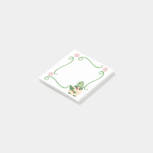 Weihnachts-Gnome-Elf Post-It-Notes Post-it Klebezettel (angewinkelt)