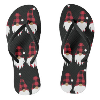Weihnachts-Gnome Erwachsene Flip Flops, schlanke S Badesandalen