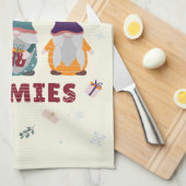 Weihnachts-Gnome-Familie Niedlich, die Gnome ausbl Geschirrtuch (Viertel Falte)