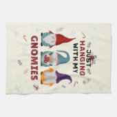 Weihnachts-Gnome-Familie Niedlich, die Gnome ausbl Geschirrtuch (Horizontal)