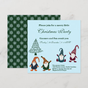Weihnachts-Gnome-Feierparty Einladung