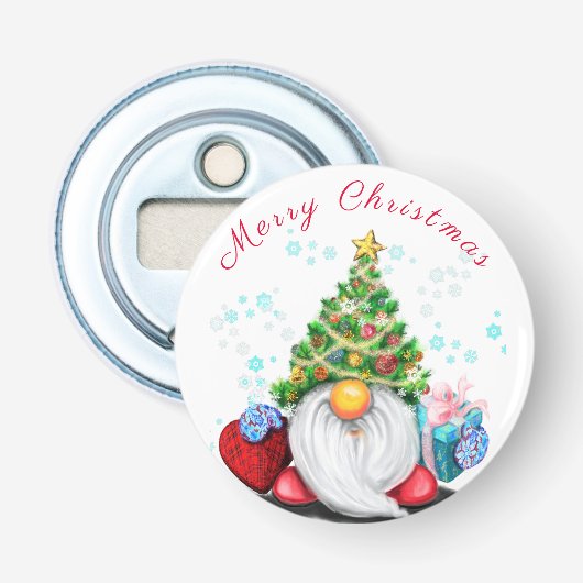 Weihnachts-Gnome-Flaschenöffner Flaschenöffner (Vorderseite)