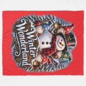 Weihnachts-Gnome Fleecedecke (Vorderseite (Horizontal))