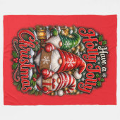 Weihnachts-Gnome Fleecedecke (Vorderseite (Horizontal))