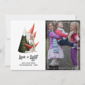 Weihnachts-Gnome-Foto Feiertagskarte (Vorderseite)