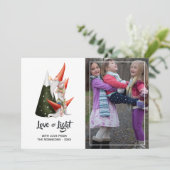 Weihnachts-Gnome-Foto Feiertagskarte (Stehend Vorderseite)