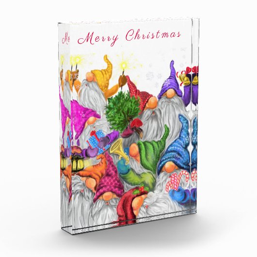 Weihnachts-Gnome-Foto Fotoblock (Links)