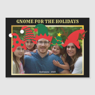 Weihnachts-Gnome für das Foto der Familie für Feie Magnetkarte