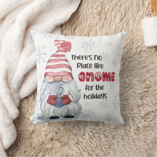 Weihnachts-GNOME für die Ferien Kissen