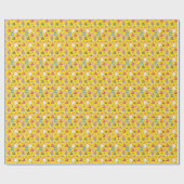 Weihnachts-Gnome für Feiertage Pattern Gelb Geschenkpapier (Flach)