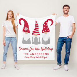 Weihnachts-Gnome für Feiertage Personalisiert Fleecedecke