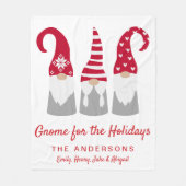 Weihnachts-Gnome für Feiertage Personalisiert Fleecedecke (Vorderseite)