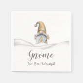 Weihnachts-Gnome für Feiertage Serviette (Vorderseite)