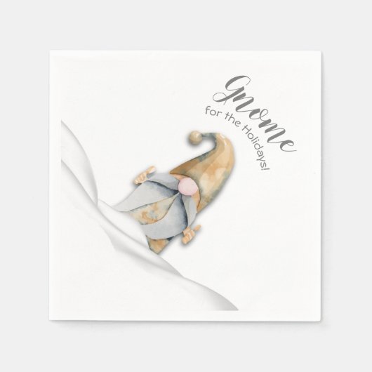 Weihnachts-Gnome für Feiertage Serviette (Vorderseite)