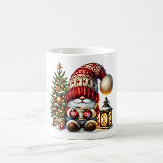 Weihnachts-gnome gemütlich Weihnachtskuschel Wünsc Kaffeetasse (Mittel)