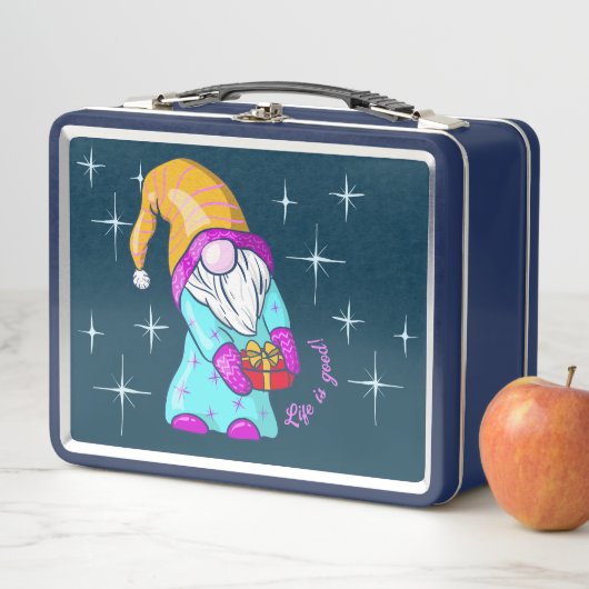 Weihnachts Gnome Geschenkbox Metall Brotdose (Beispiel)