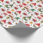 Weihnachts-Gnome Geschenkpapier (Ecke)