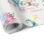 Weihnachts-Gnome Geschenkpapier (Rolleneckpunkt)