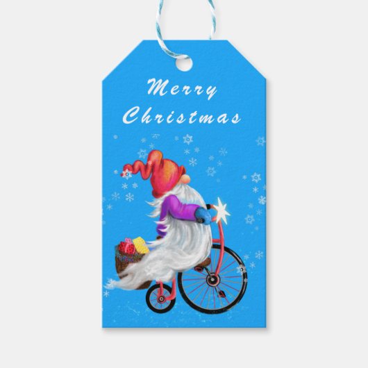 Weihnachts-Gnome-Gift-Tags Geschenkanhänger (Vorderseite)