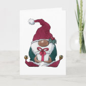 Weihnachts-Gnome-Grußkarte Karte (Vorderseite)