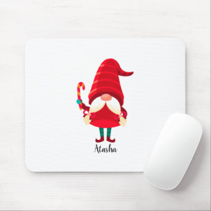 Weihnachts-Gnome halten eine Candy Cane Mousepad
