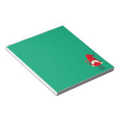 Weihnachts-Gnome halten eine Candy Cane Notizblock (angewinkelt)