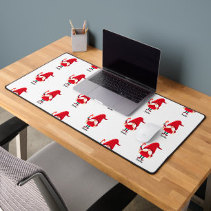 Weihnachts-Gnome halten eine Candy Cane Schreibtischunterlage