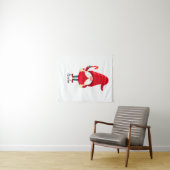 Weihnachts-Gnome halten eine Candy Cane Wandteppich (Beispiel (Horizontal))