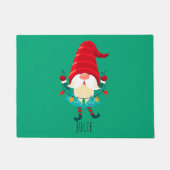 Weihnachts Gnome Holding Weihnachtsleuchten Fußmatte (Vorderseite)