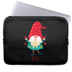 Weihnachts Gnome Holding Weihnachtsleuchten Laptopschutzhülle