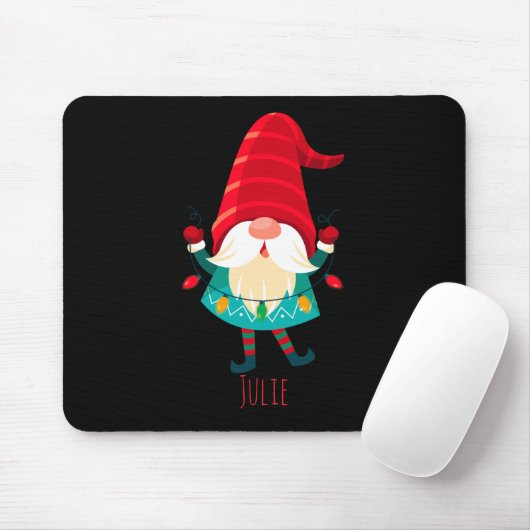 Weihnachts Gnome Holding Weihnachtsleuchten Mousepad (Mit Mouse)