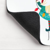 Weihnachts Gnome Holding Weihnachtsleuchten Mousepad (Ecke)