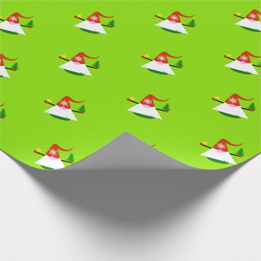 Weihnachts Gnome Holiday Geschenkwrake Geschenkpapier (Ecke)