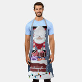 Weihnachts-Gnome im Schornstein Schürze (Getragen)