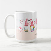Weihnachts-Gnome in Liebe Wasserfarbe Handgemalt Kaffeetasse (Links)