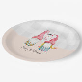 Weihnachts-Gnome in Liebe Wasserfarbe Handgemalt Pappteller (Schrägansicht)