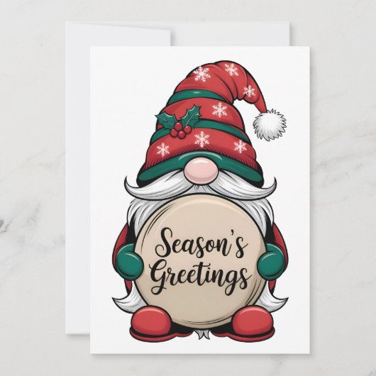 Weihnachts-Gnome-Jahreszeit Einladung (Vorderseite)