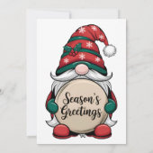 Weihnachts-Gnome-Jahreszeit Einladung (Rückseite)