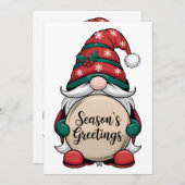 Weihnachts-Gnome-Jahreszeit Einladung (Vorne/Hinten)