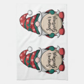 Weihnachts-Gnome-Jahreszeit Geschirrtuch (Vertikal)