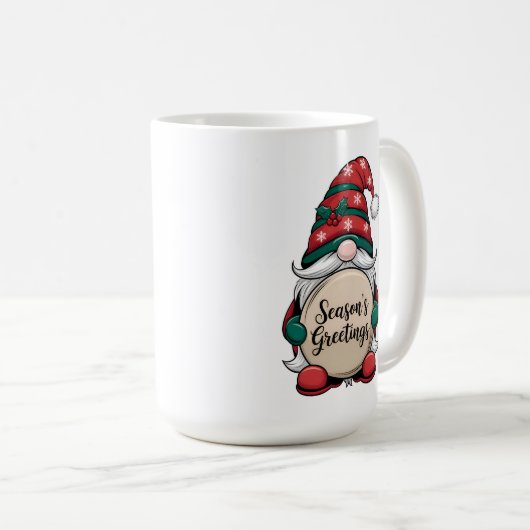Weihnachts-Gnome-Jahreszeit Kaffeetasse (VorderseiteRechts)