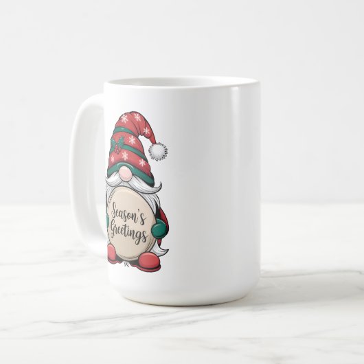 Weihnachts-Gnome-Jahreszeit Kaffeetasse (Vorderseite Links)