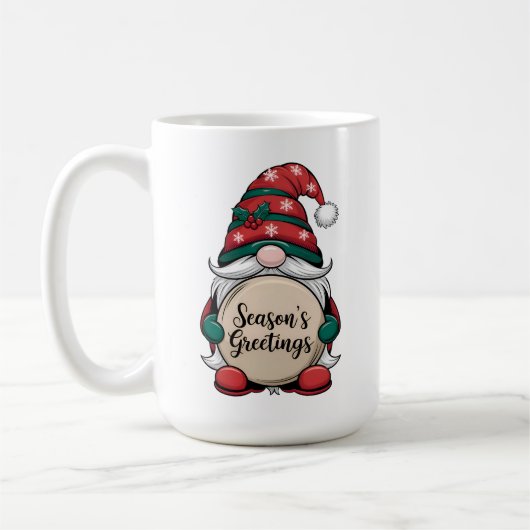 Weihnachts-Gnome-Jahreszeit Kaffeetasse (Links)