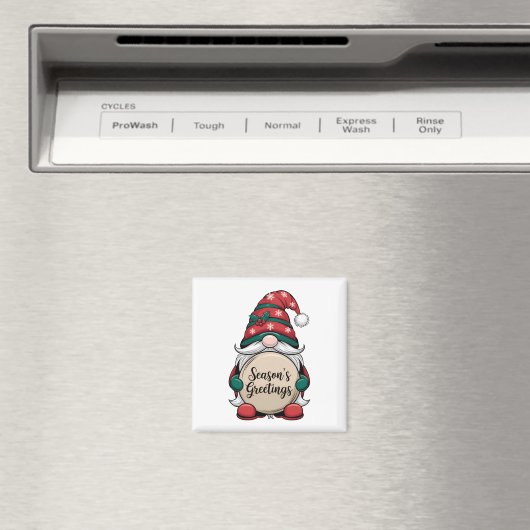 Weihnachts-Gnome-Jahreszeit Magnet (In Situ (Geschirrspüler))