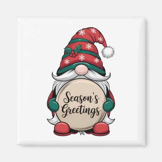 Weihnachts-Gnome-Jahreszeit Magnet (Vorne)
