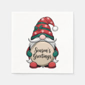 Weihnachts-Gnome-Jahreszeit Serviette (Vorderseite)