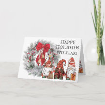 Weihnachts-Gnome-Karte