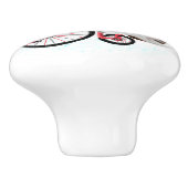 Weihnachts-Gnome-Keramik Keramikknauf (Seitenansicht)