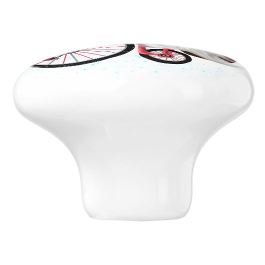 Weihnachts-Gnome-Keramik Keramikknauf (Seitenansicht)