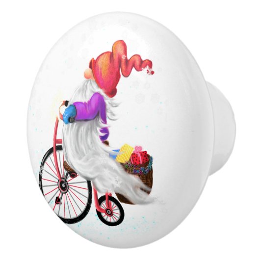 Weihnachts-Gnome-Keramik Keramikknauf (Rechts)